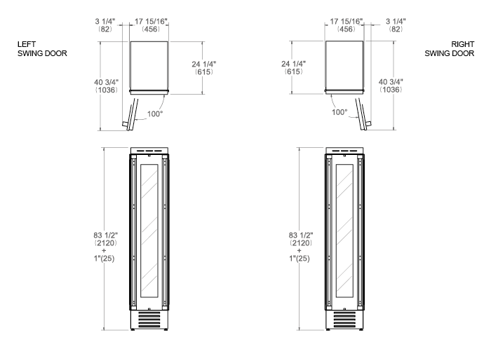 45 cm Built-in Wine Column | Bertazzoni